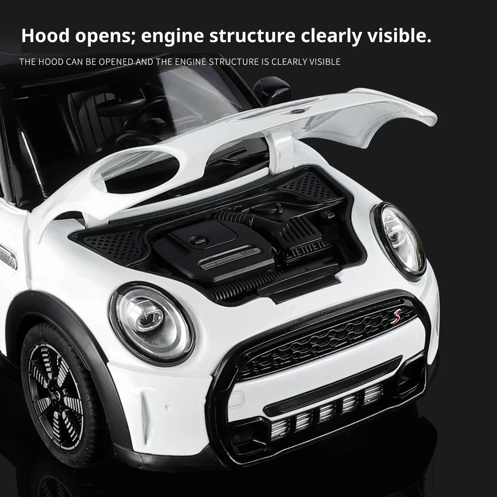 BMW 1:18 MINI Cooper S Genuine Licensed Alloy Diecast Model Car Opening Doors Collectible Photography Prop for Collectors