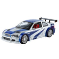 1:24 Simulation BMW M3 GTR E46 Alloy Car Model Decoration Collection Door Can Open Sound and Light Power Steering Racing Gift