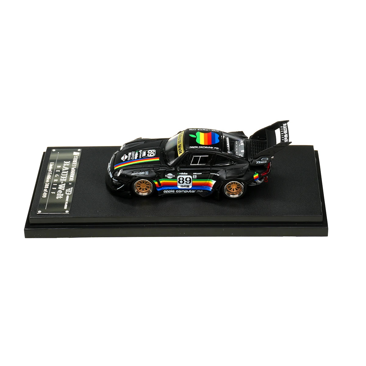 SW In Stock 1:64 RWB 993 Black Apple Diecast Diorama Car Model Collection Street  Warrior
