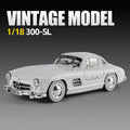 NEW 1:18 Benzs 300SL Alloy Car Model Sound and Light Pull Back Children's Toy Collectibles Birthday Gift