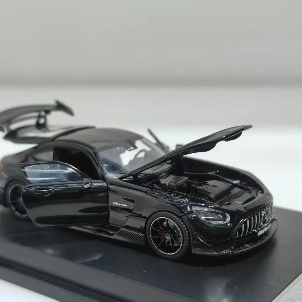 MJ Model 1:64 Mercedes Benz AMG GT Black Series Full Open Alloy Die Casting Car Model Collectible Gift Ornament