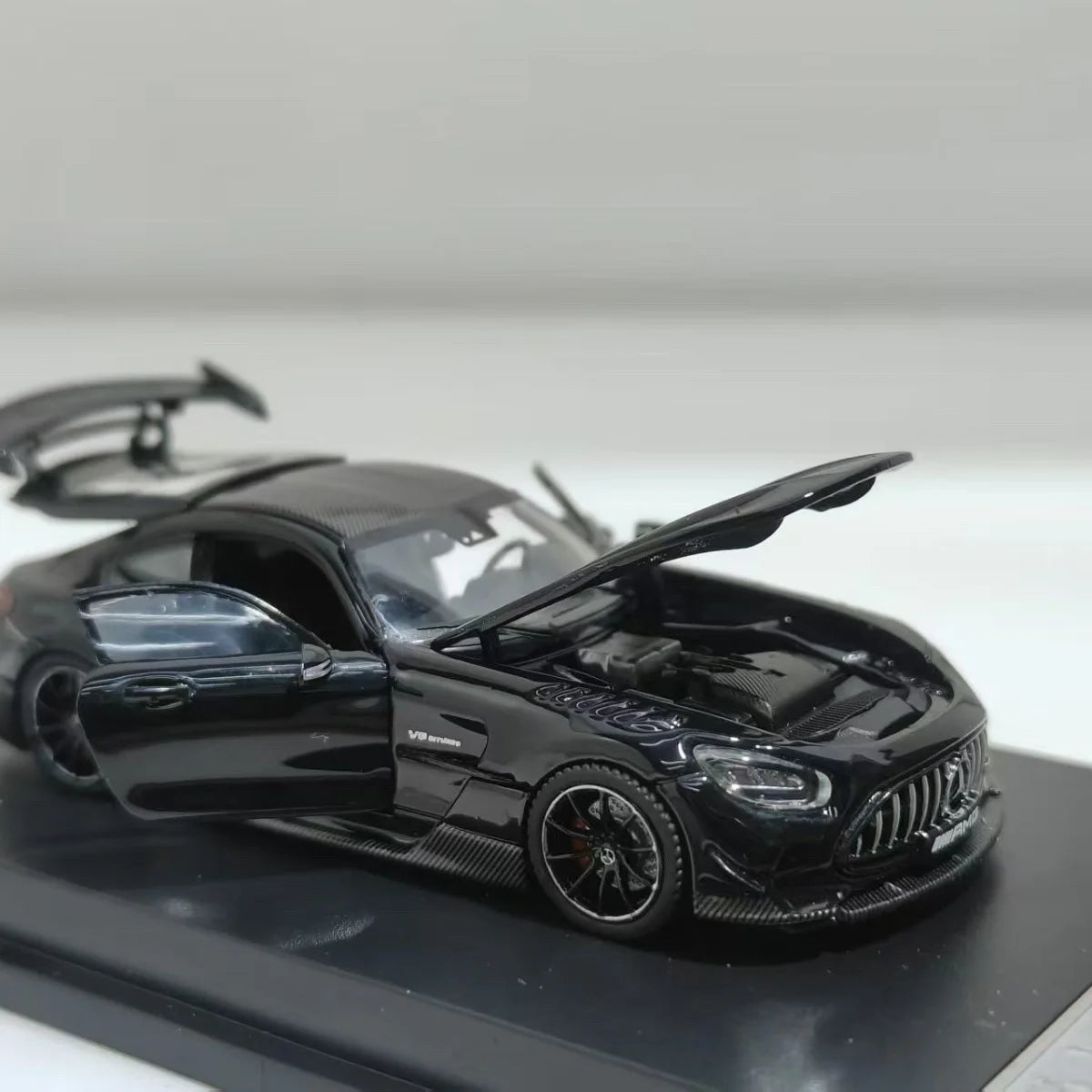 MJ Model 1:64 Mercedes Benz AMG GT Black Series Full Open Alloy Die Casting Car Model Collectible Gift Ornament