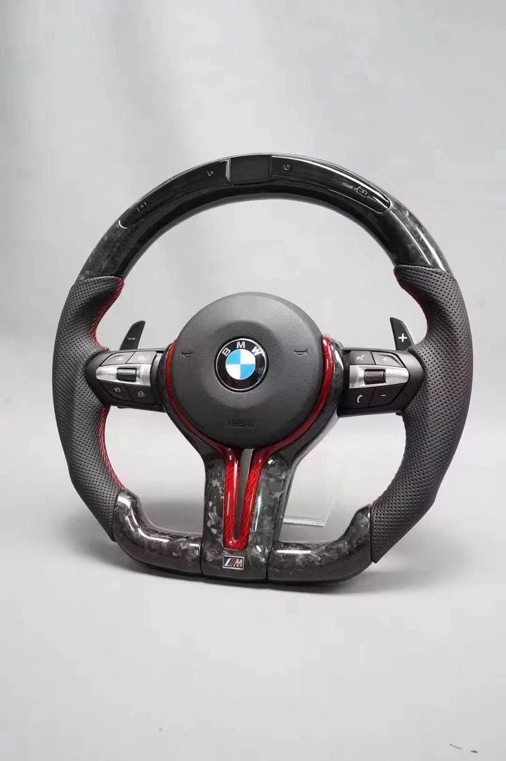 Custom BMW F Series Steering Wheel – M Sport Flat Bottom | Carbon Fibre / Leather Options | Fits F20 F30 F32 F36