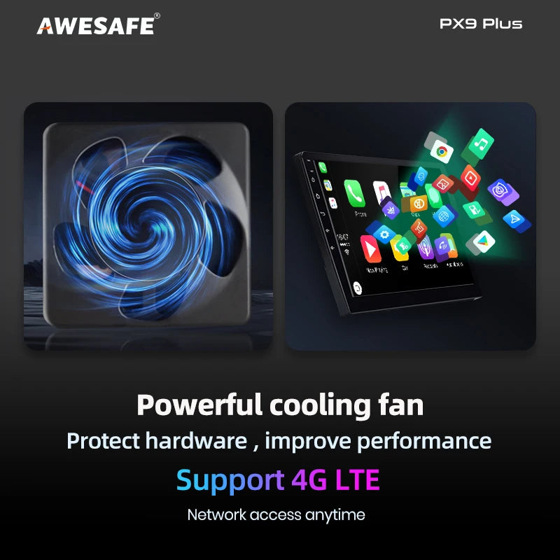 AWESAFE AI 4G LTE Wireless CarPlay Android Auto Car Radio For Mercedes Benz E-class W211 E200 E220 2002-2008 GPS Navi BT RDS FM